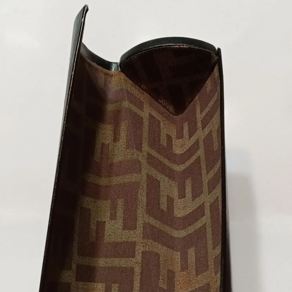 FENDI Eyewear glasses case hardshell triangle black optical protection storage